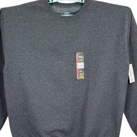 Athletic Works Men's Fleece Dark Gray Sweatshirt M (38-40) Moisture Wicking NWT - Picture 3 of 10